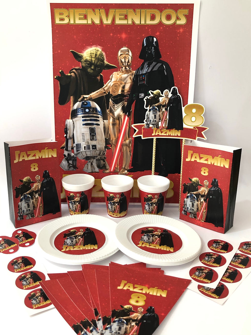 Cotillón Infantil Personalizado Star Wars x10