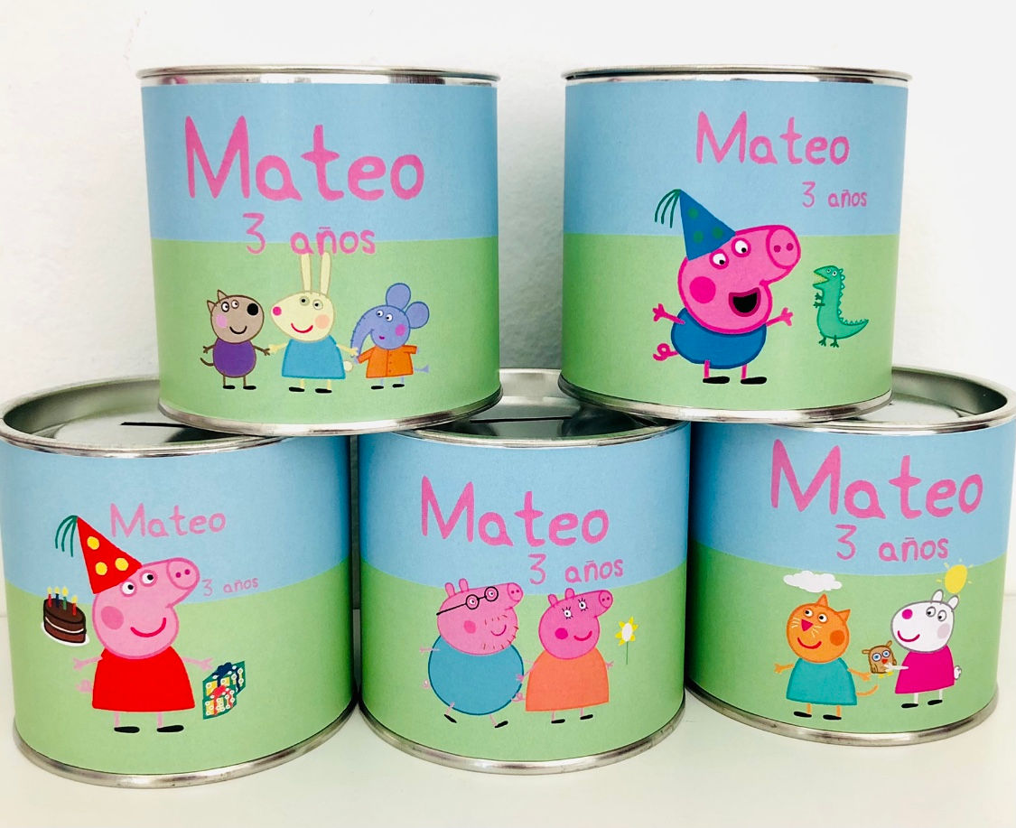 Alcancías Pepa Pig X 10 tapa sellada