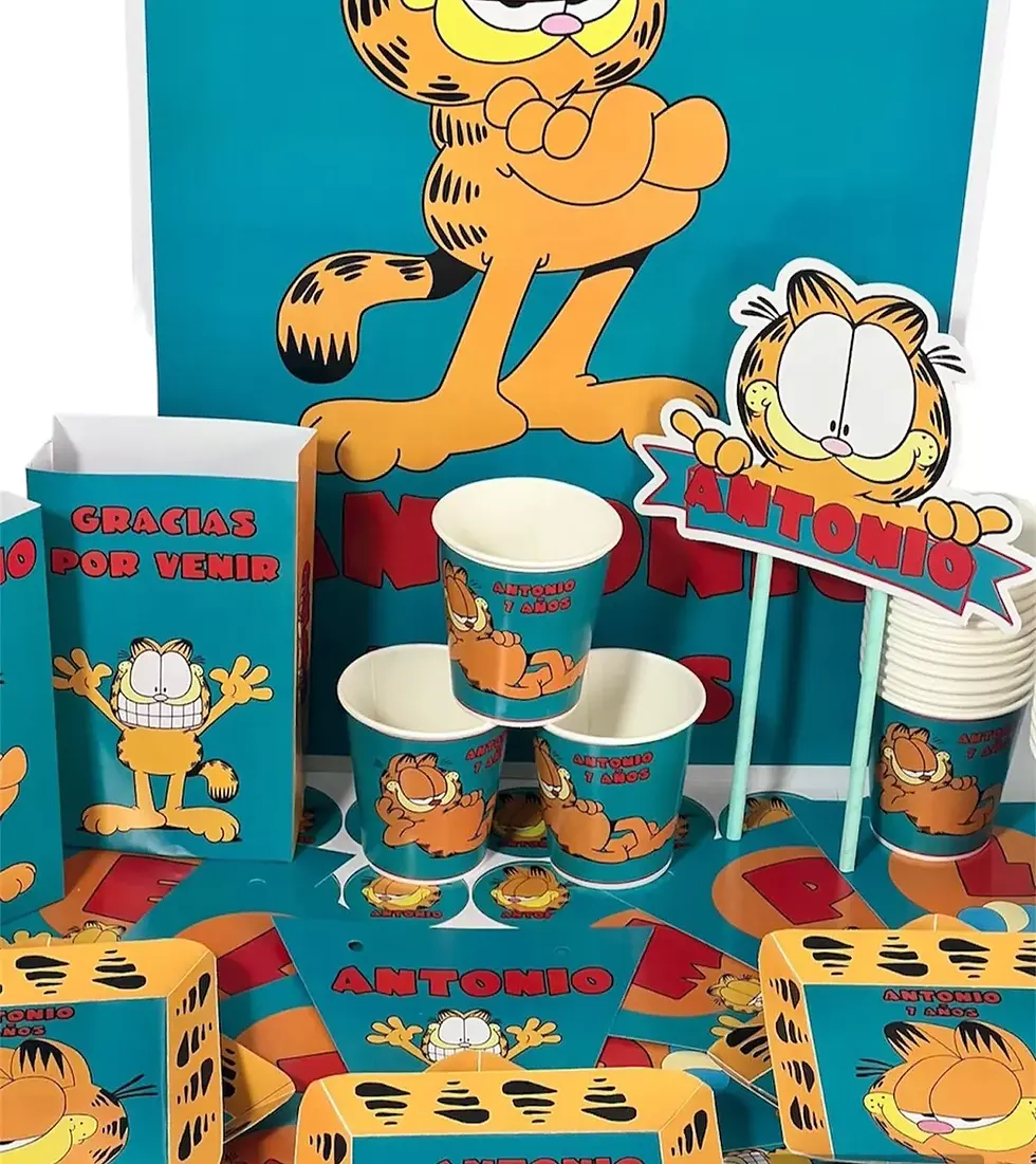 Cotillón Infantil Personalizado X15 Garfield