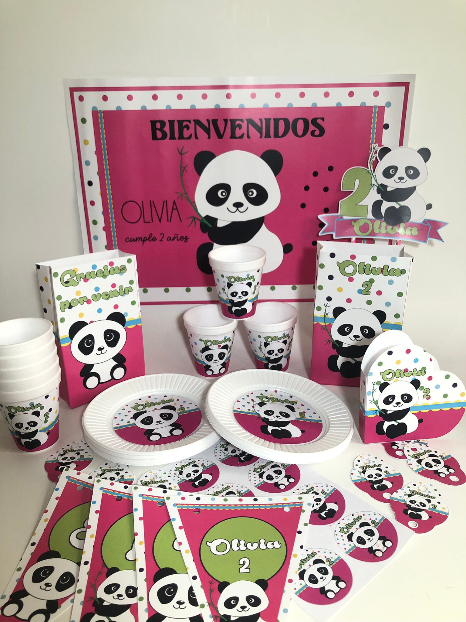 Cotillón Personalizado Panda x10