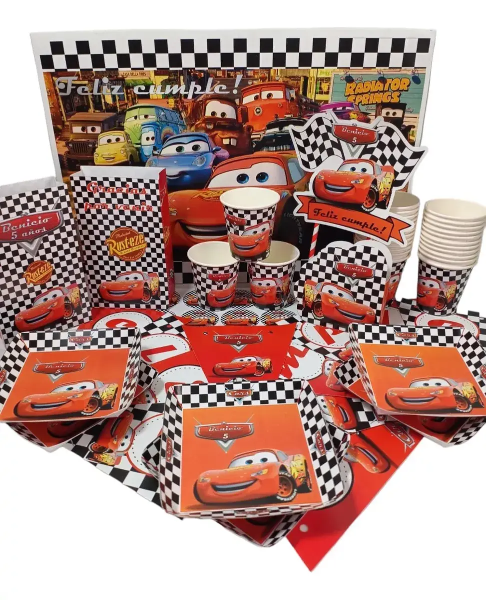 Cotillón Infantil Personalizado Rayo Mc Queen x10