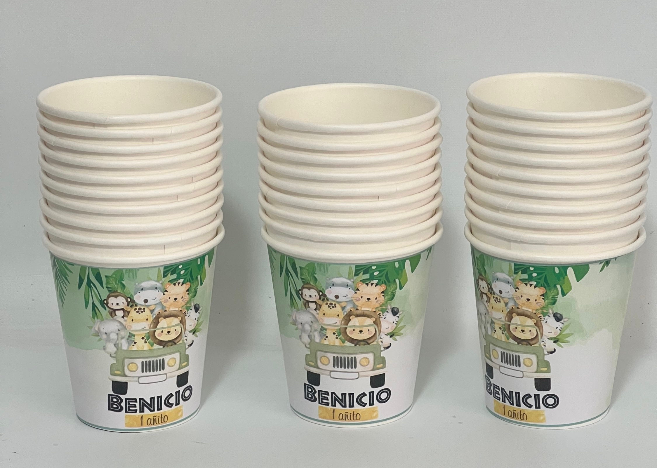 Vasos x 7 Animales de la Selva Safari