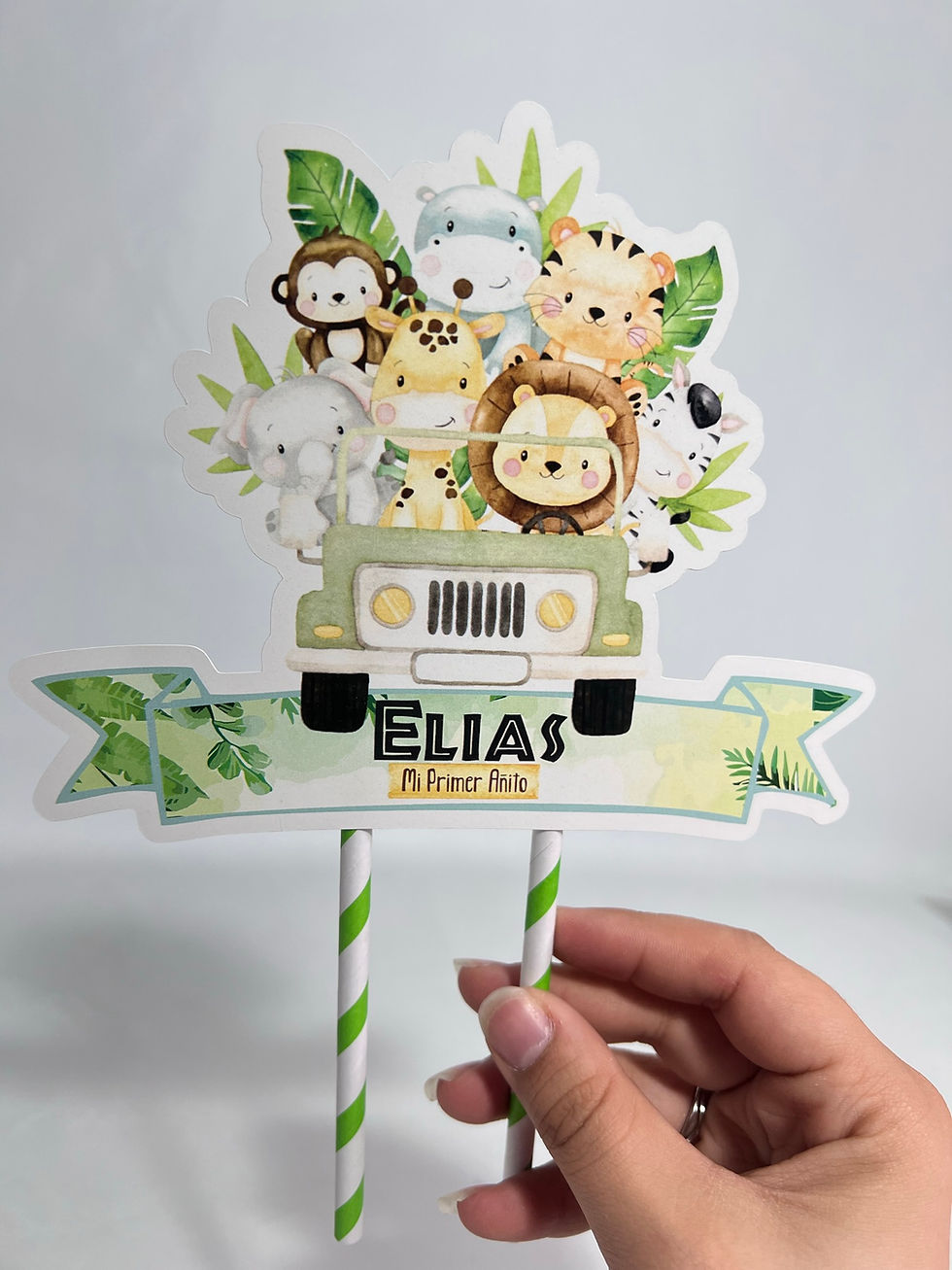 Miniatura: Topper torta Safari verde