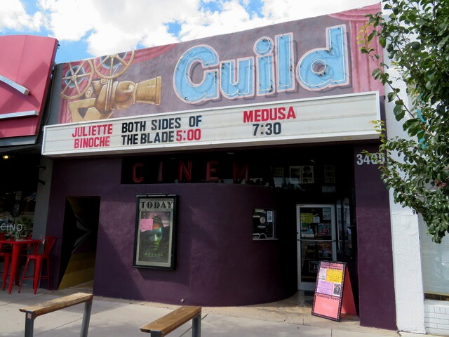Guild Cinema marquee in Nob Hill, Albuquerque, August 2022.