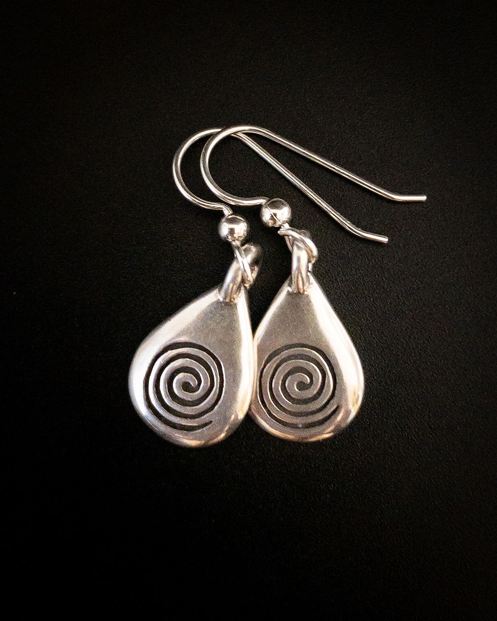 Water Spiral Earrings Mountain Angels