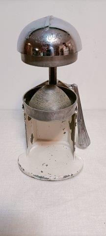 Thumbnail: Vintage Juice O Mat Juicer RIVAL USA WHITE Chrome Tilt Top MCM Juice Press