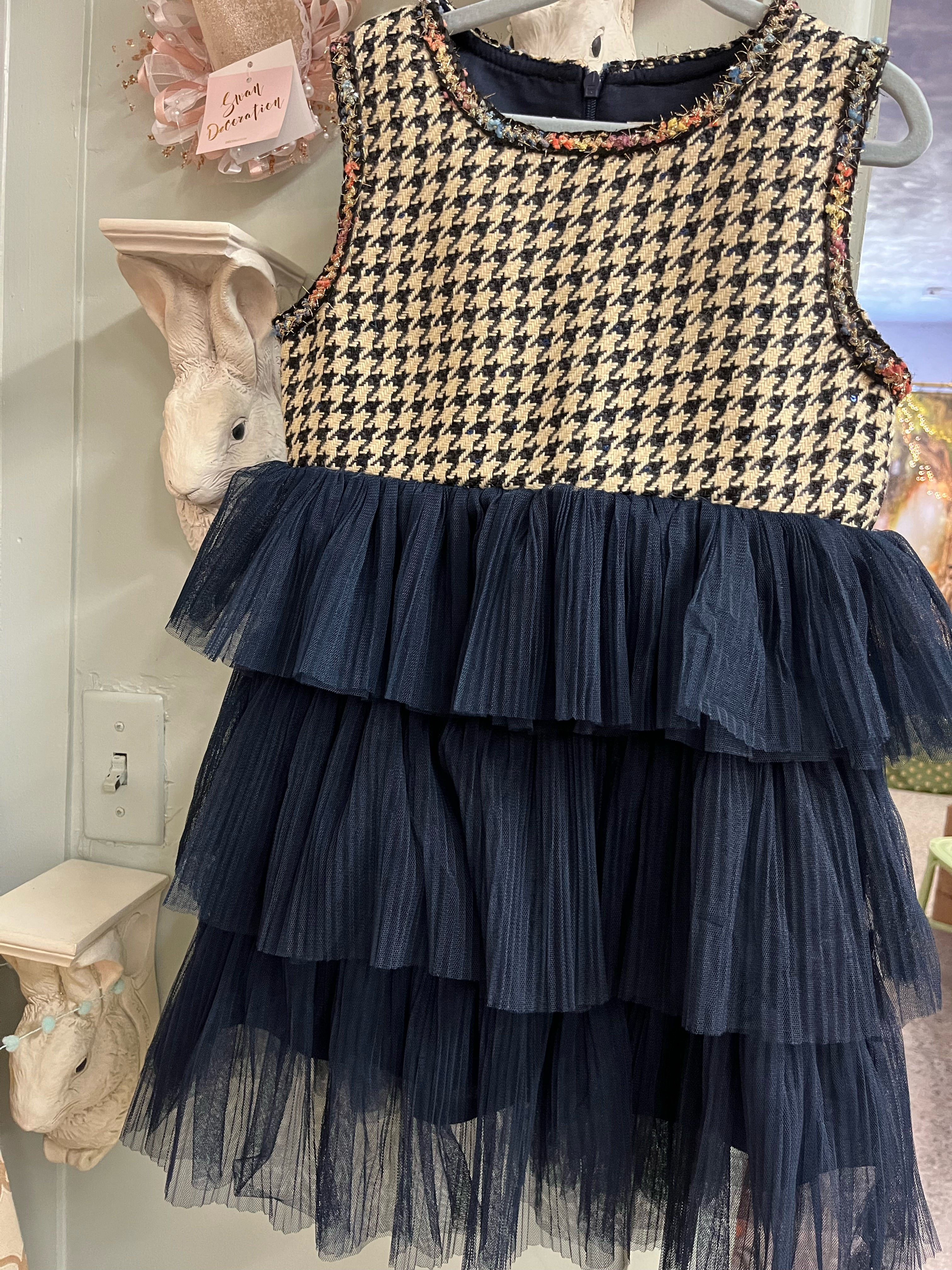 Houndstooth and Layered Tulle Dresses