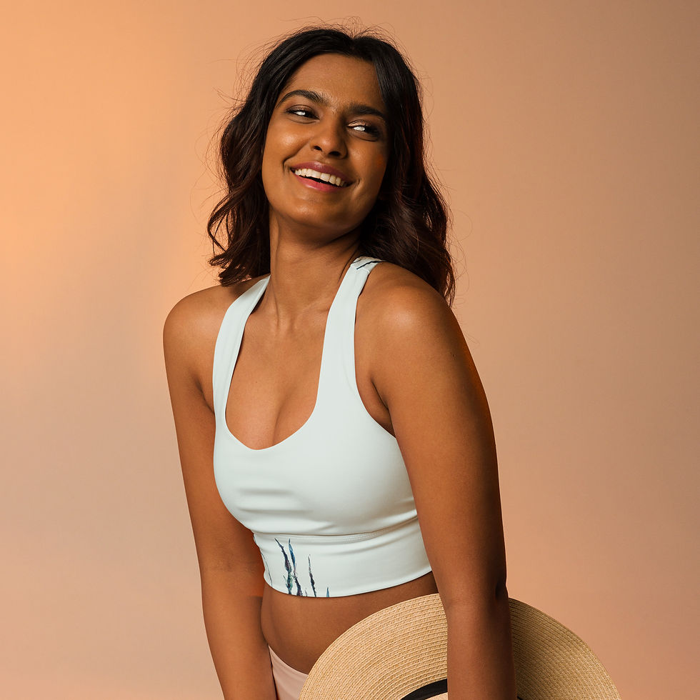 תמונה ממוזערת: Turquoise Longline sports bra 