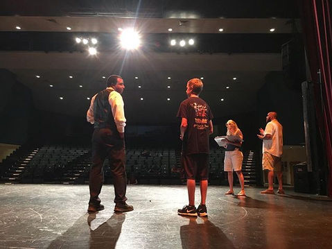 First rehearsal in the theatre_ ✔️_We can't believe how quickly rehearsals are flying by!