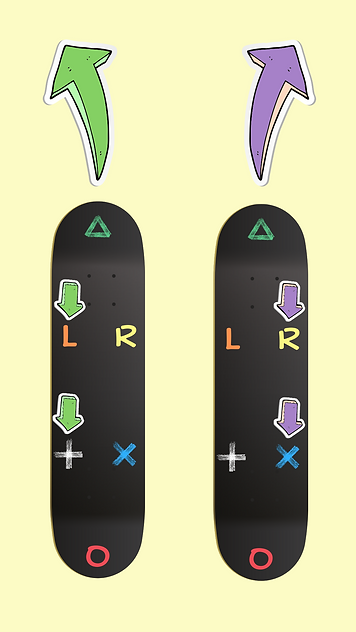 - Incline o seu corpo para o lado que deseja fazer a curva. Se você deixar o seu corpo inclinado para a direita o skate irá para a direita. Se você inclinar o seu corpo para a esquerda, adivinha o que acontece?