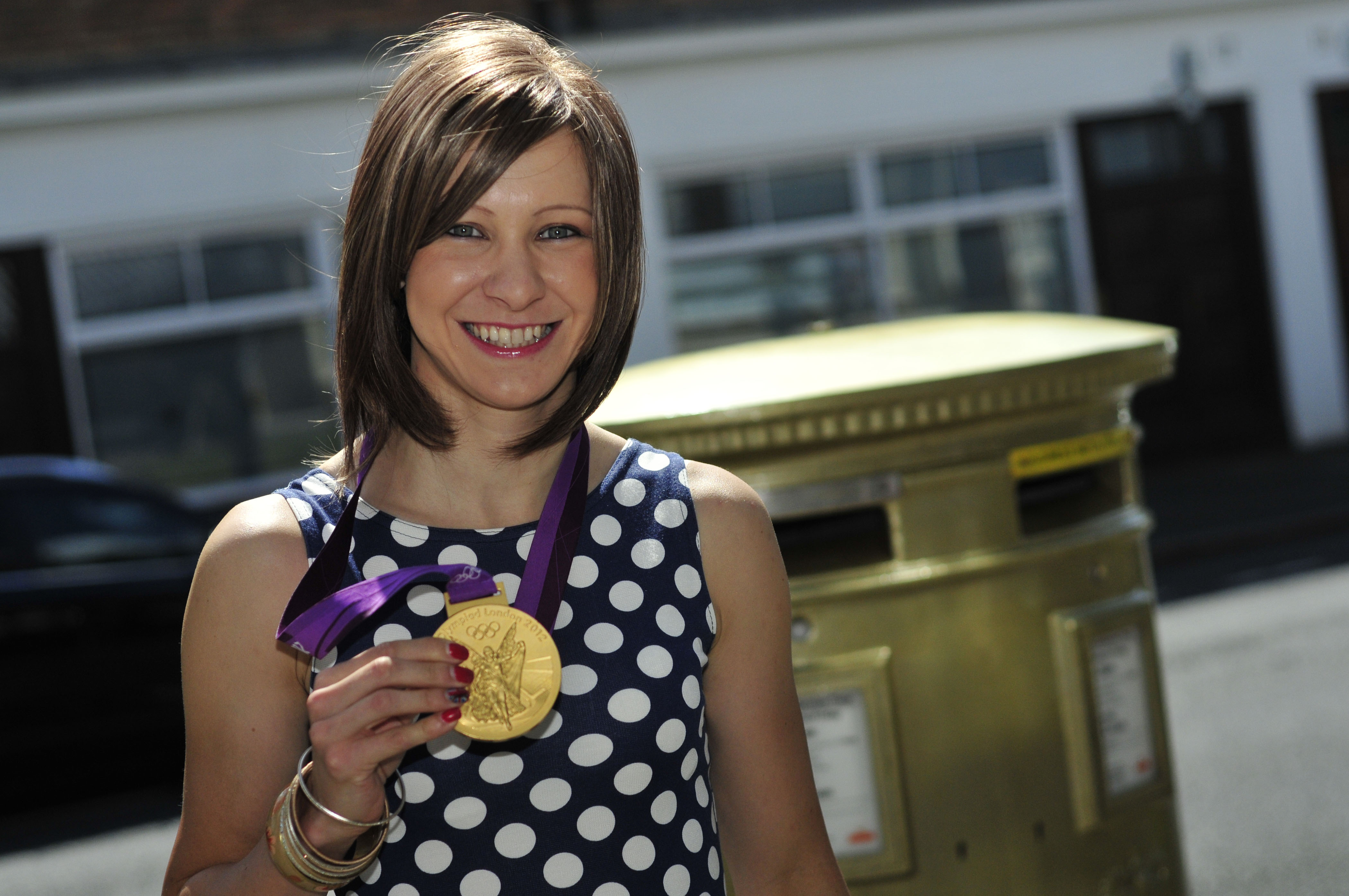 Joanna Row Shand Gold Post Box Cheam