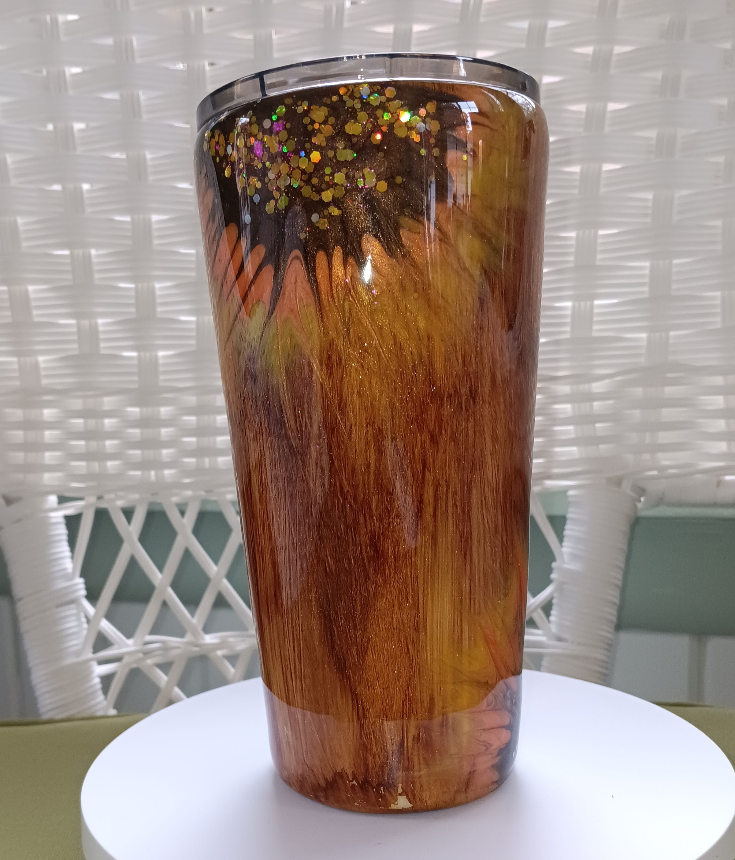 16 oz Woodgrain Sunflower