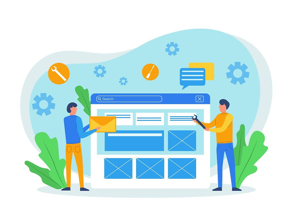 two people are using Email marketing tools for sending a mail into larg scal.