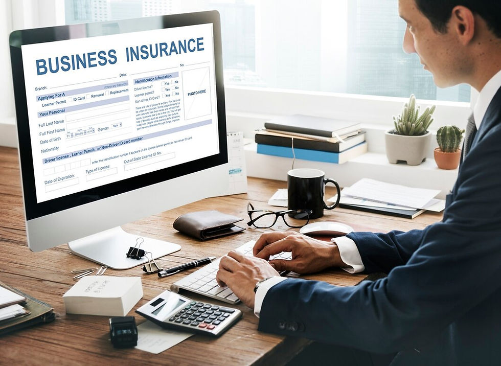 A person using CRM for insurance in his Computer