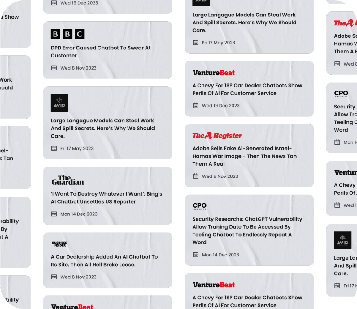 AI Incidents in the news