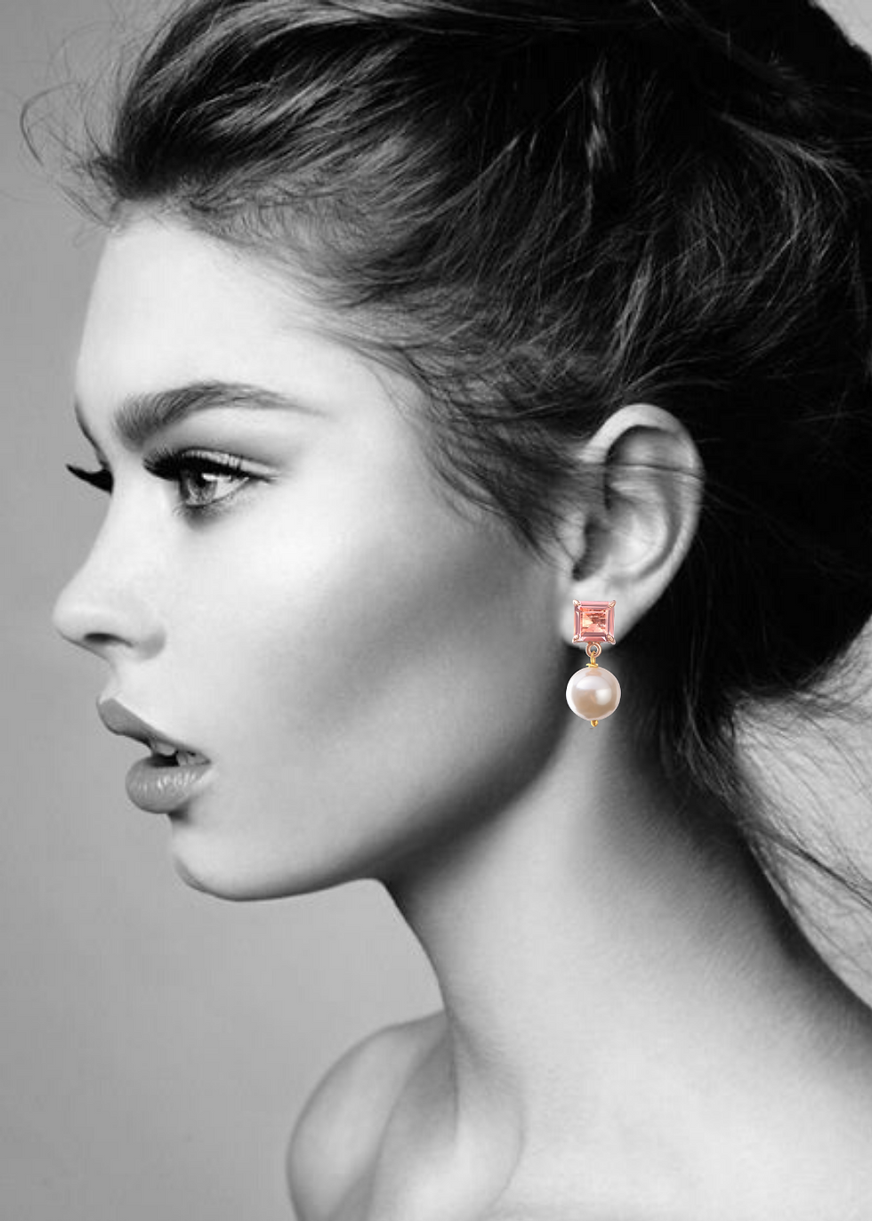 Thumbnail: Pink Pearl Baby Earrings
