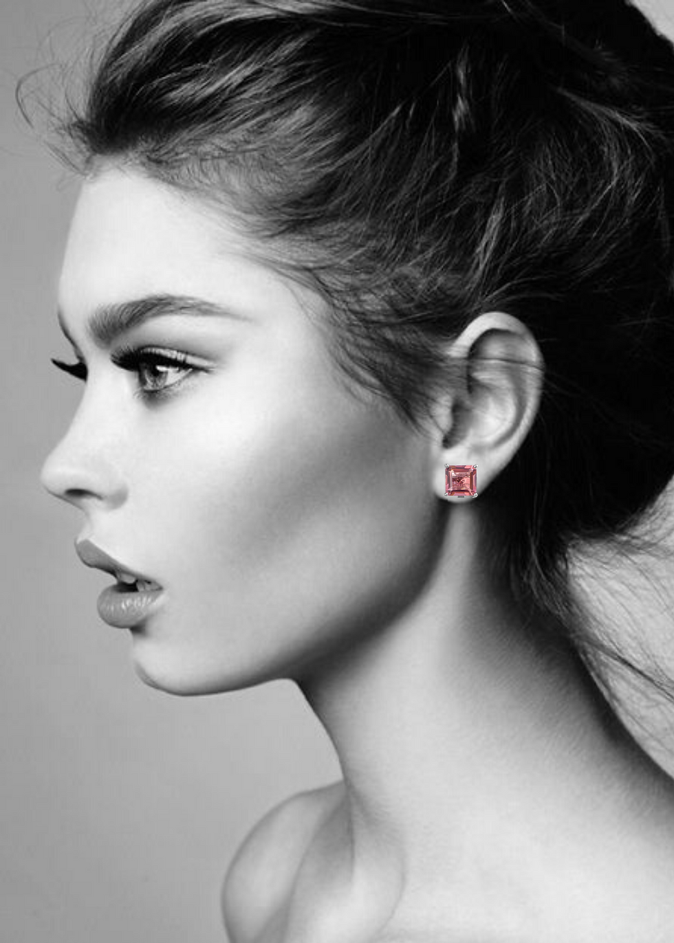 Thumbnail: Calathea Pink and Green Detachable Earrings