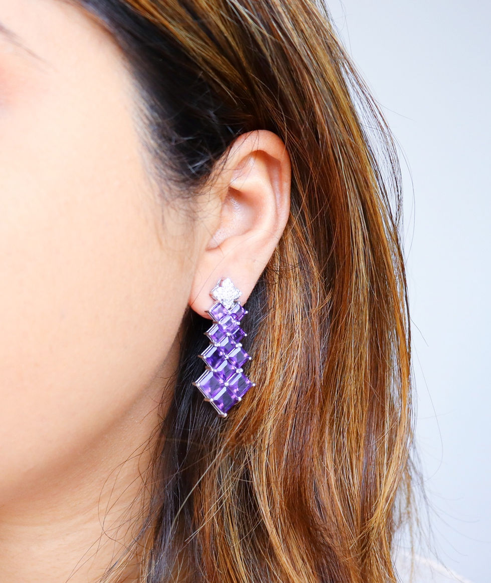 Thumbnail: Panna Meena Blue Topaz Earrings