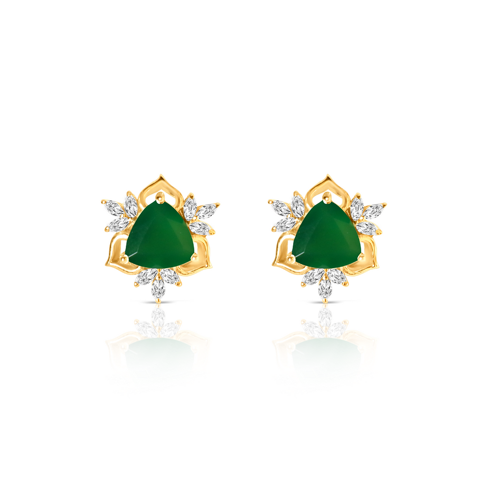 Nizam Green Onyx Earrings