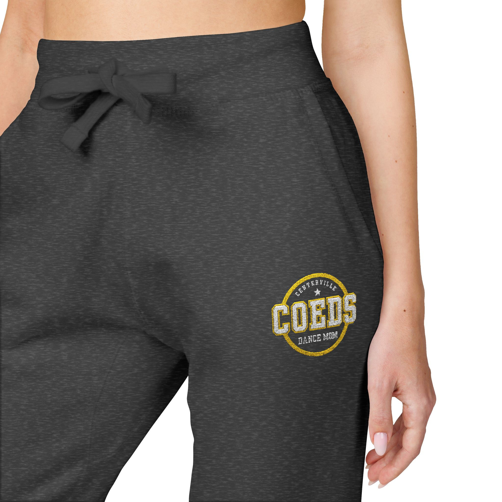 Embroidered 'Crew' Logo Fleece Sweatpants — Cozy Athletic Joggers