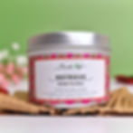 Image of TwachaKalp Refrose natural scented soy wax candle tin.