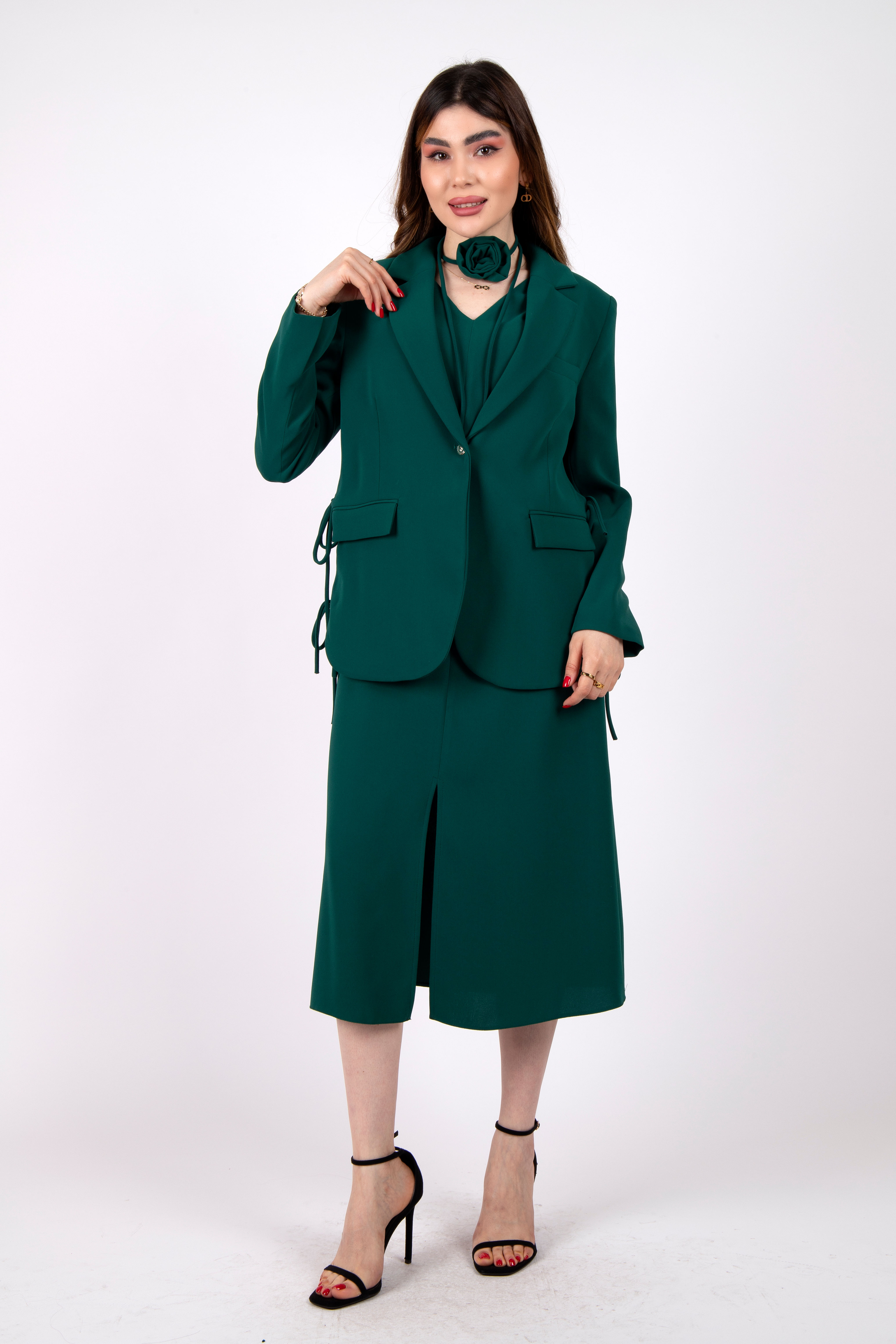 My Twins Gül Aksesuarlı Takım