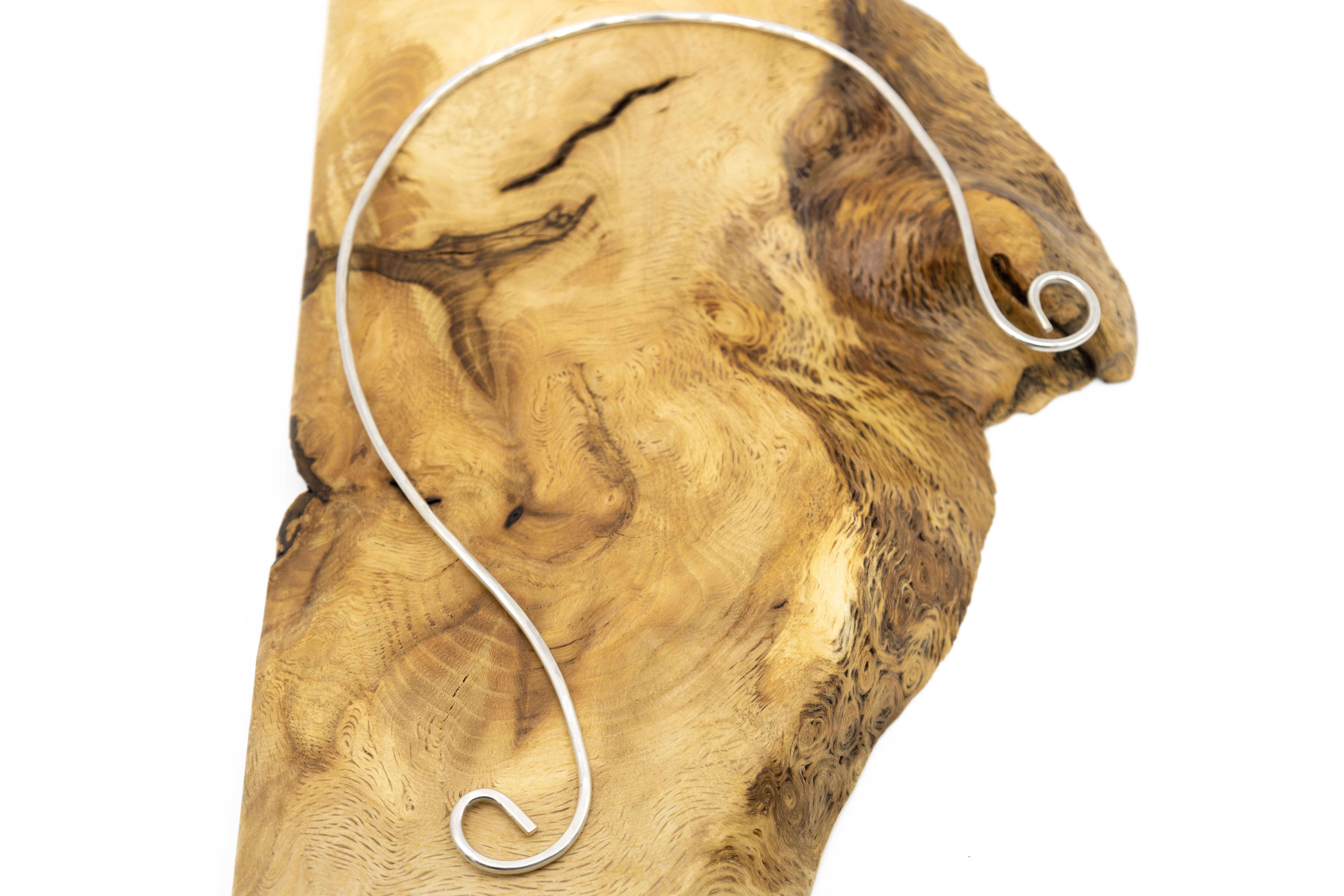 Free Formed Textured Sterling Silver Choker