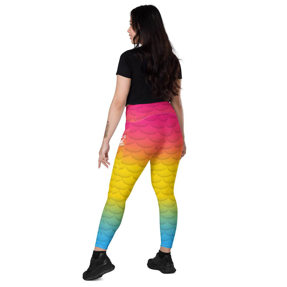 Thumbnail: Pansexual Scale Crossover leggings with pockets