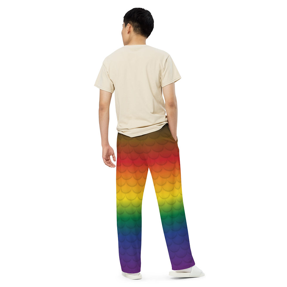 Thumbnail: Philadelphia Pride Scale All-over print unisex wide-leg pants