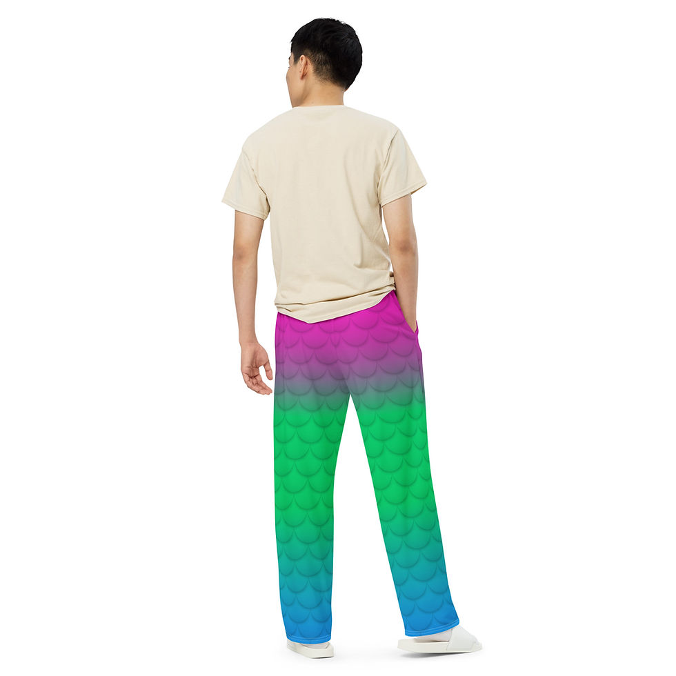 Thumbnail: Polysexual Scale All-over print unisex wide-leg pants