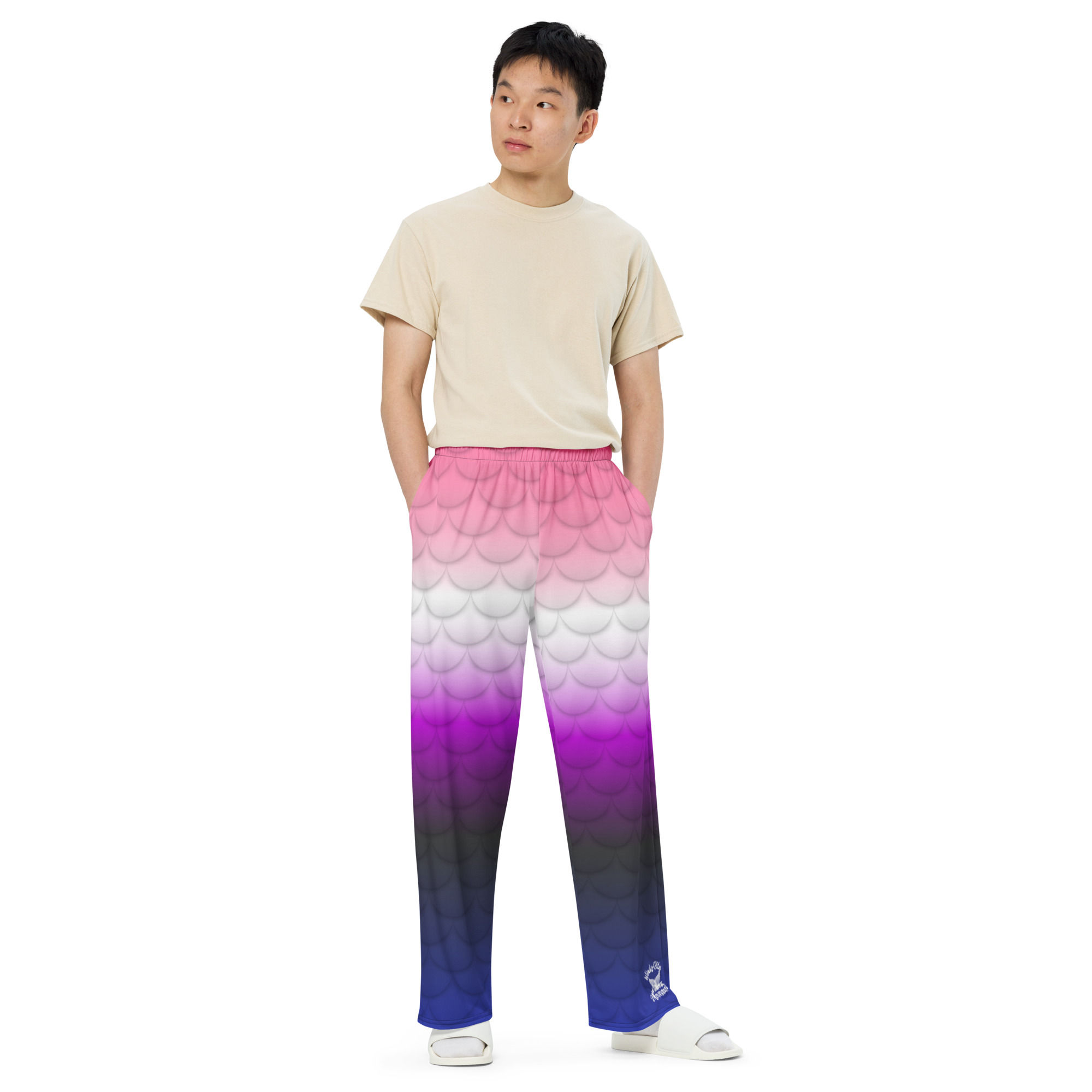 Genderfluid Scale All-over print unisex wide-leg pants
