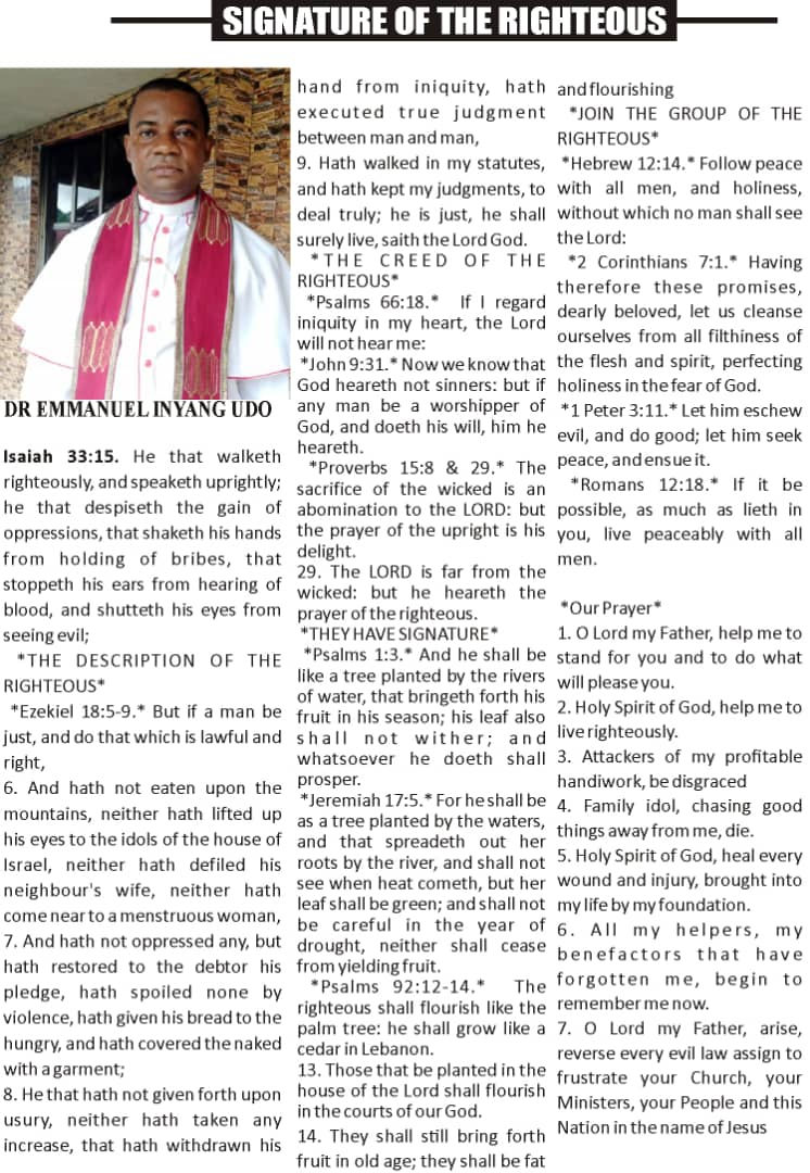 Signature of The Righteous