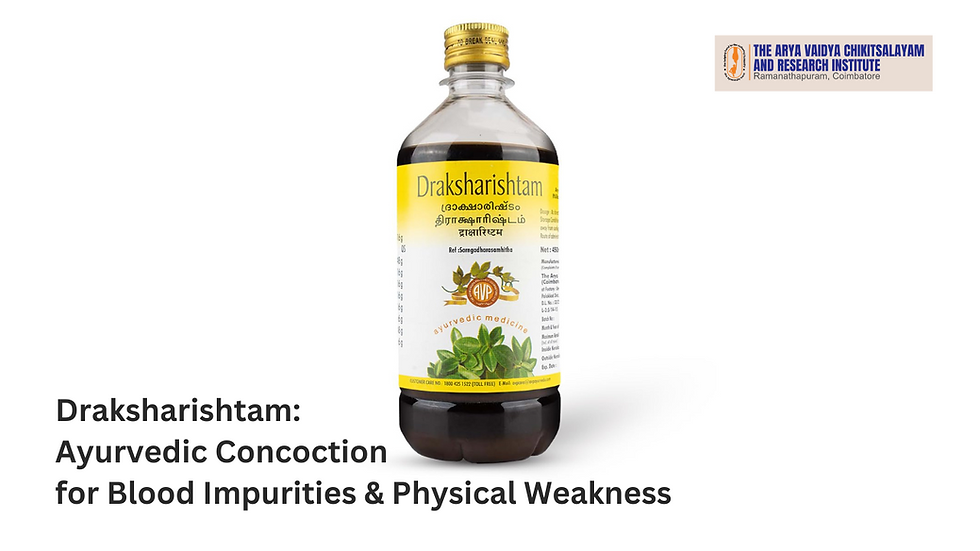 Draksharishtam Ayurvedic Herbal Concoction for Blood Impurities