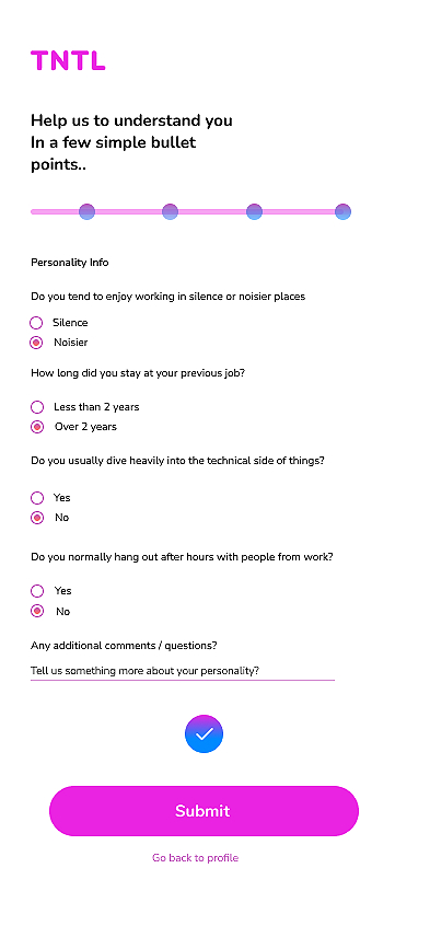 TLNT Profile Questions