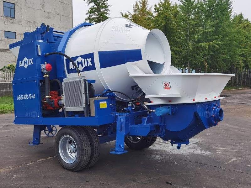 ABJZ40d electric concrete pump working in Philippines