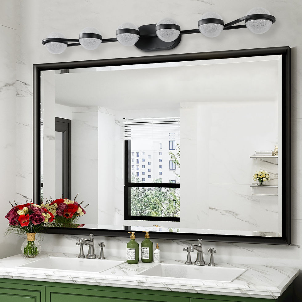 Thumbnail: Vanity Lights With 6 LED Bulbs for Bathroom Lighting(Black)