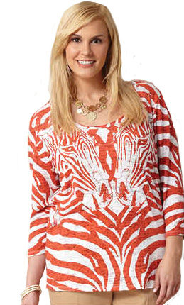 mirror zebra print on model pattern stripes