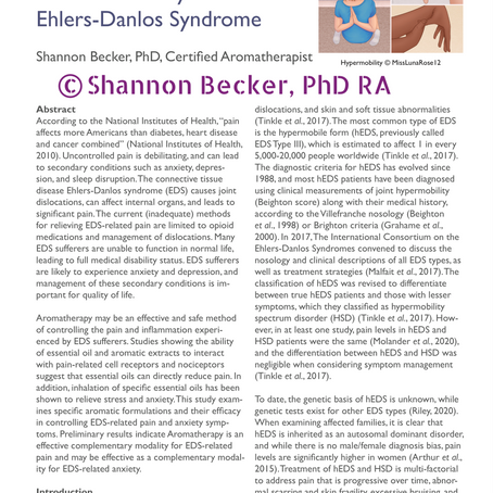 Aromatherapy for Ehlers-Danlos Syndrome related symptoms: a study