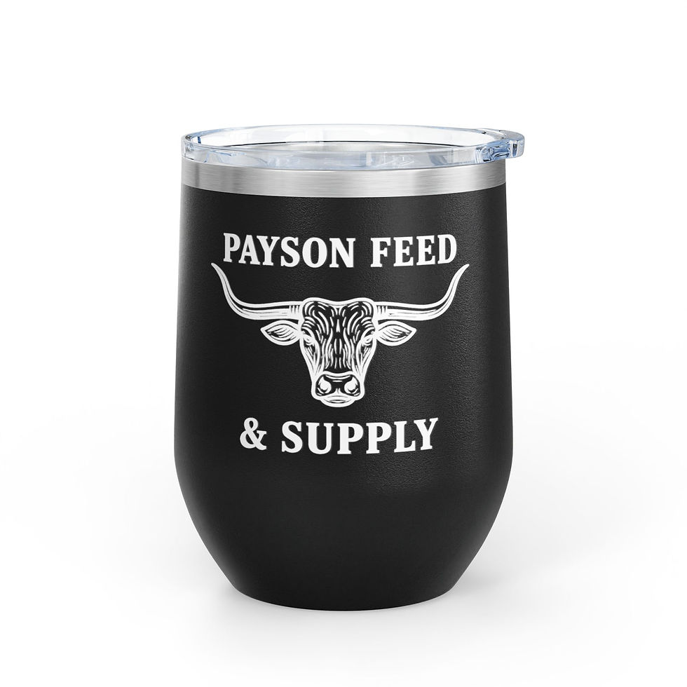 Thumbnail: Rustic Wine Tumbler with Cow Print