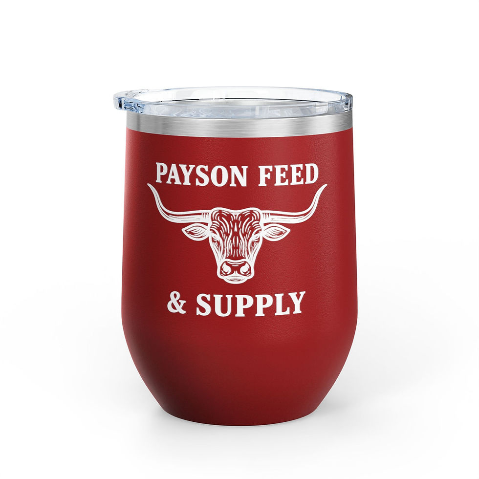 Thumbnail: Rustic Wine Tumbler with Cow Print