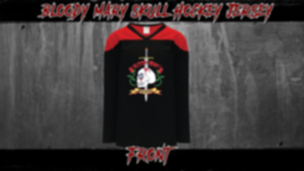 Bloody Mary's Skull Black and Red Hockey Jersey