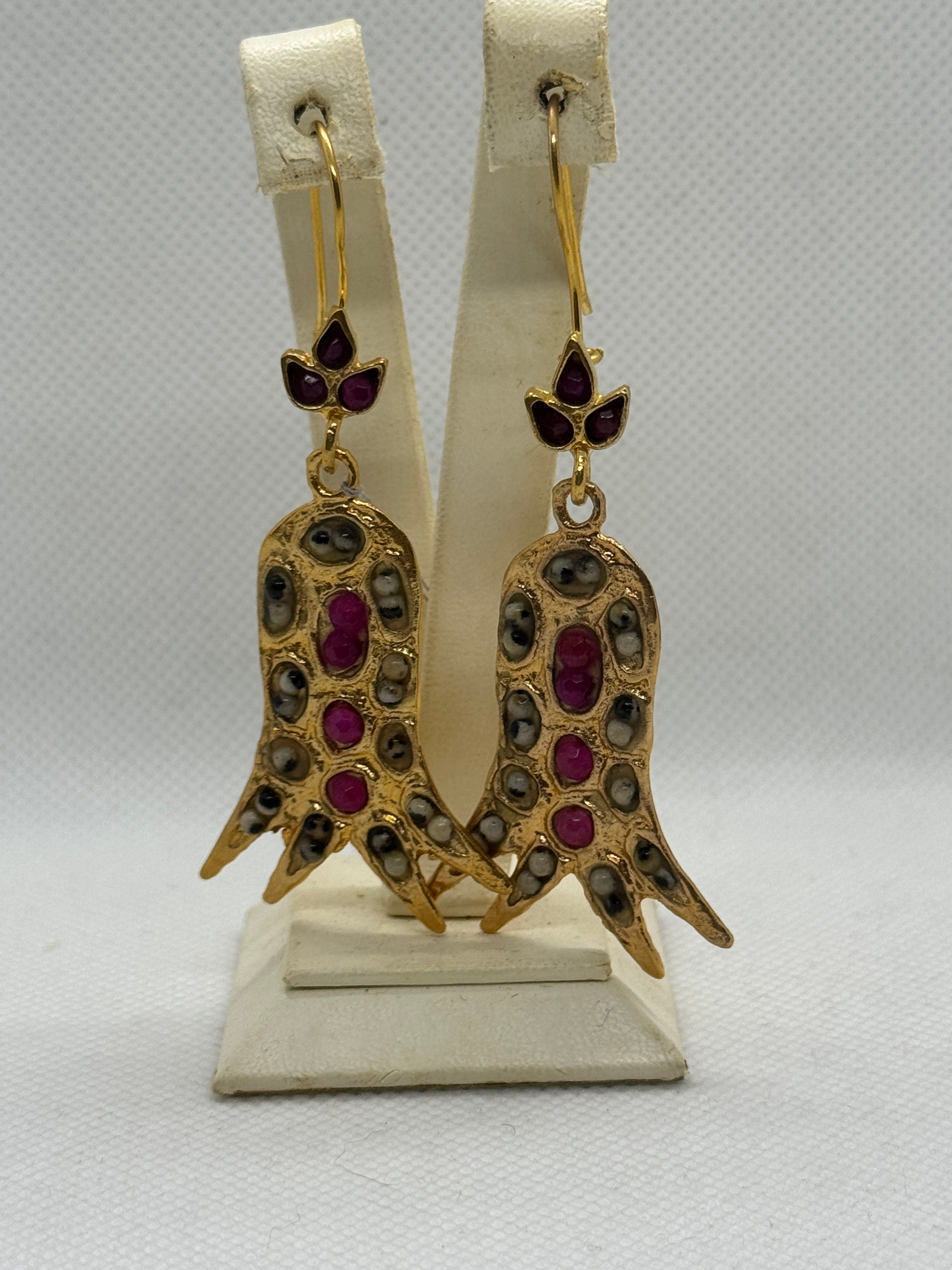 24 k plated tulip earrings 