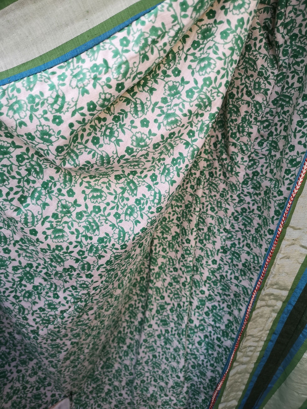 Thumbnail: Uzbek silk striped khaftan 