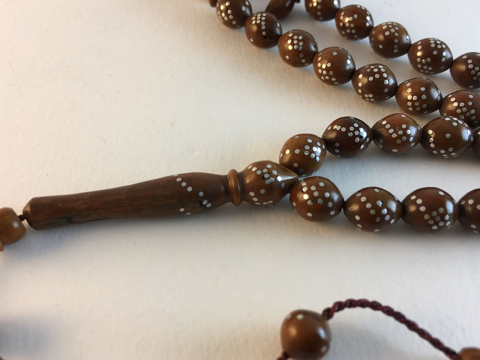 Thumbnail: Silver Inlaid Coca Wood 99 Konya Prayer Bead
