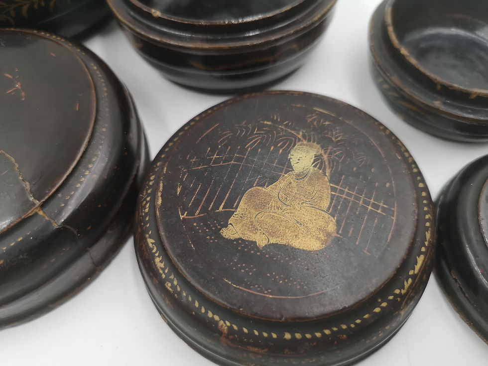 Thumbnail: Indian 4 box wooden antique set
