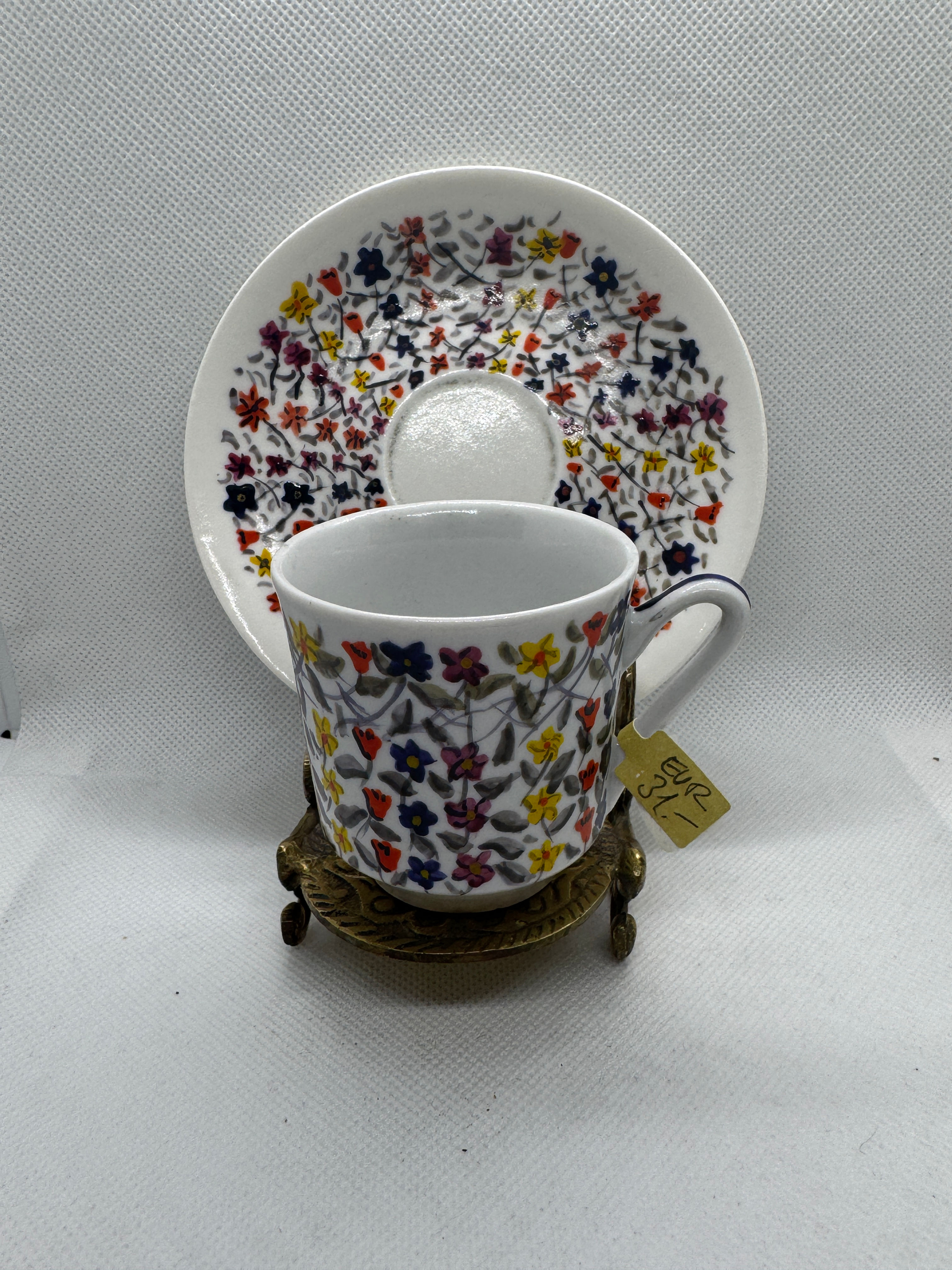 Turkish hand painted coffee cup