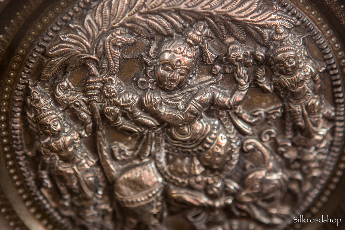Indian Silver Wall Plate