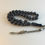 Thumbnail: Silver Inlaid Black Amber Russian Oltu Prayer Bead