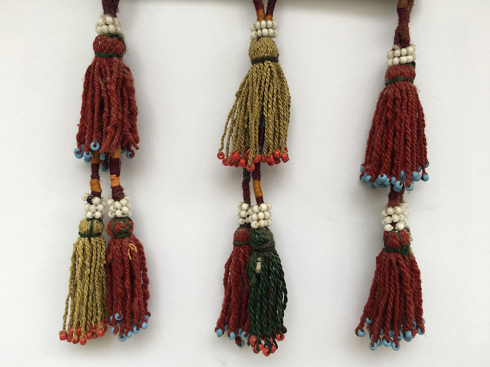 Thumbnail: Afghan Embroidered Suzani "Duacık" Amulet Old Wall Hanging