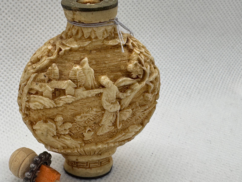 Thumbnail: Antique resin Hand carved perfume bottle